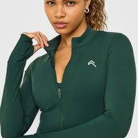 Unified Jacket White Logo | Racing Green