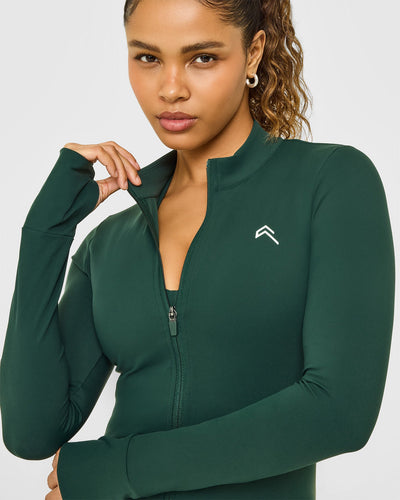 Unified Jacket White Logo | Racing Green