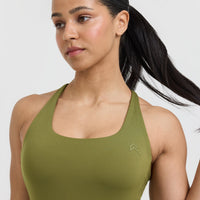 Timeless Square Neck Vest | Olive Green