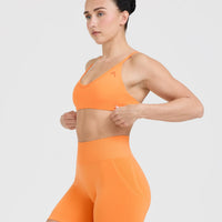 Timeless Strappy Bralette | Apricot Orange