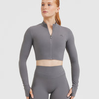 Unified Crop Jacket | Ash Grey