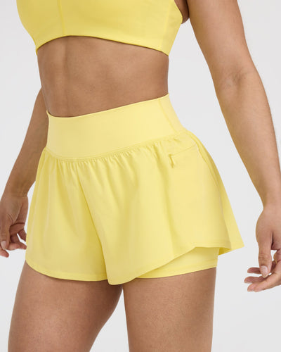 Unified Double Layer Shorts 5" | Lemon Yellow