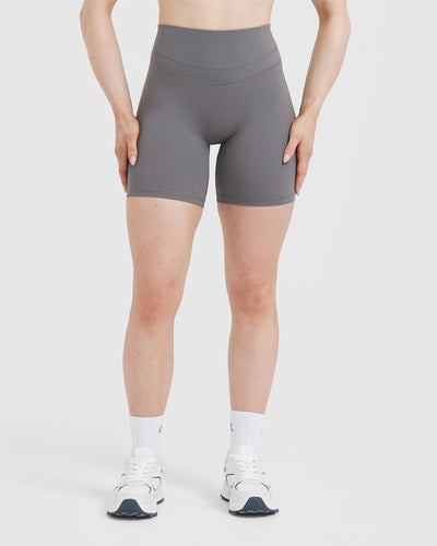 Unified High Waisted Shorts 6" | Ash Grey
