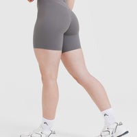 Unified High Waisted Shorts 6" | Ash Grey