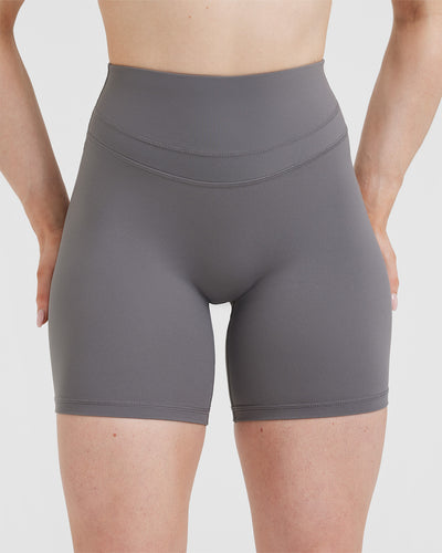 Unified High Waisted Shorts 6" | Ash Grey