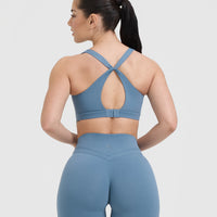 Unified Layered Sports Bra | Moonstone Blue