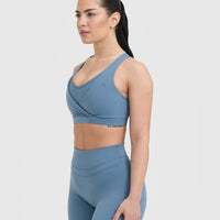 Unified Layered Sports Bra | Moonstone Blue
