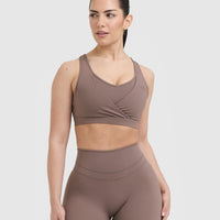 Unified Layered Sports Bra | Cool Brown