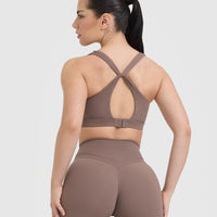 Unified Layered Sports Bra | Cool Brown