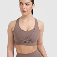 Unified Layered Sports Bra | Cool Brown