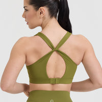 Unified Layered Sports Bra | Olive Green