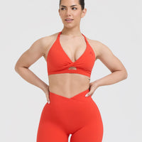 Unified Twist Sports Bra | Charged Orange