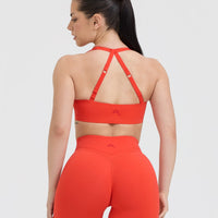 Unified Twist Sports Bra | Charged Orange