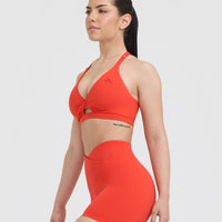 Unified Twist Sports Bra | Charged Orange