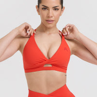 Unified Twist Sports Bra | Charged Orange