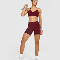 EnhanceLift™ Seamless Shorts with White Logo | Rosewood