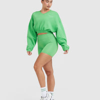 All Day Est 2020 Crop V-Neck Sweatshirt | Jade