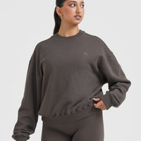 All Day Lightweight Oversized Sweatshirt | Deep Taupe