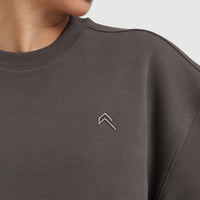 All Day Lightweight Oversized Sweatshirt | Deep Taupe