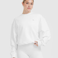 All Day Lightweight Oversized Sweatshirt | White