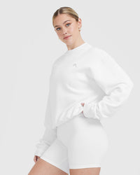 All Day Lightweight Oversized Sweatshirt | White