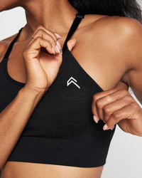 Classic Seamless Sports Bra | Black Marl