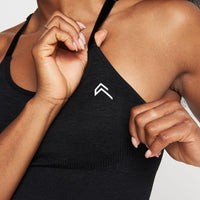 Classic Seamless Sports Bra | Black Marl