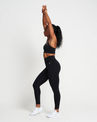 Classic Seamless Sports Bra | Black Marl