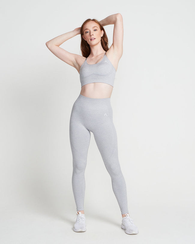 Classic Seamless Sports Bra | Grey Marl