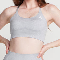 Classic Seamless Sports Bra | Grey Marl