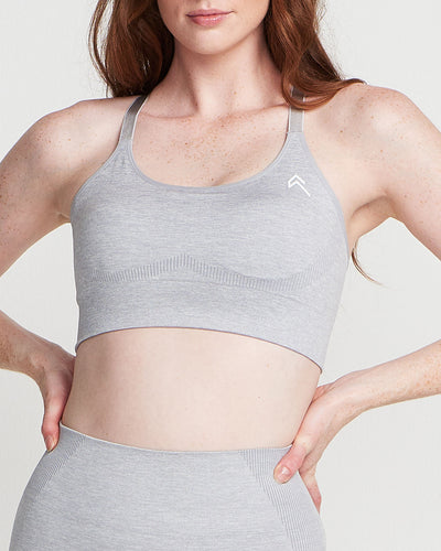 Classic Seamless Sports Bra | Grey Marl