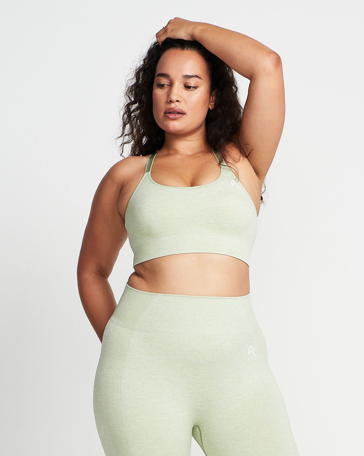 Classic Seamless Sports Bra | Pistacchio Marl