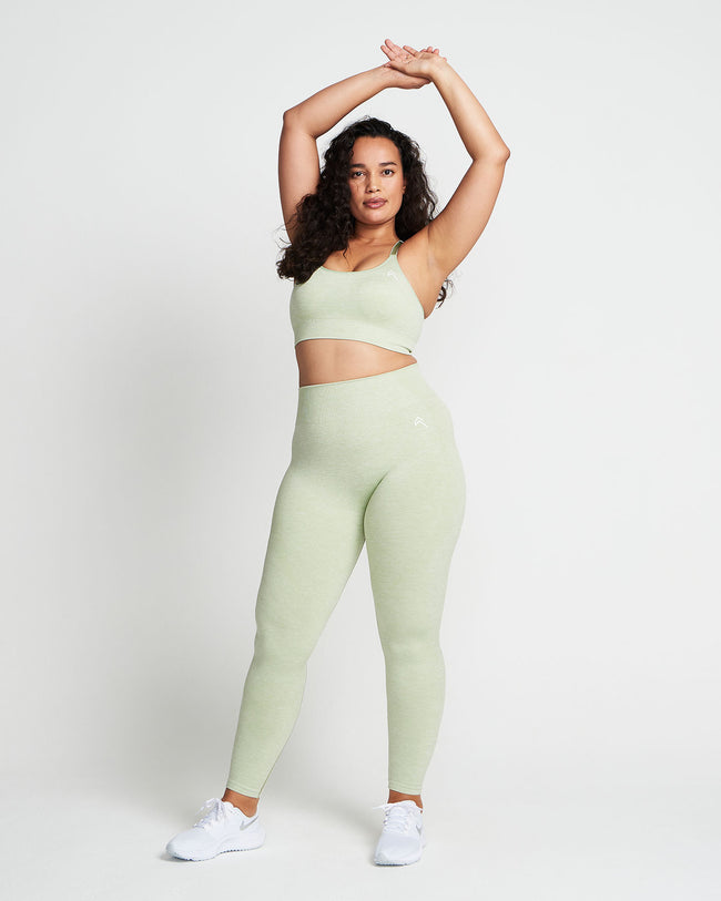 Classic Seamless Sports Bra | Pistacchio Marl