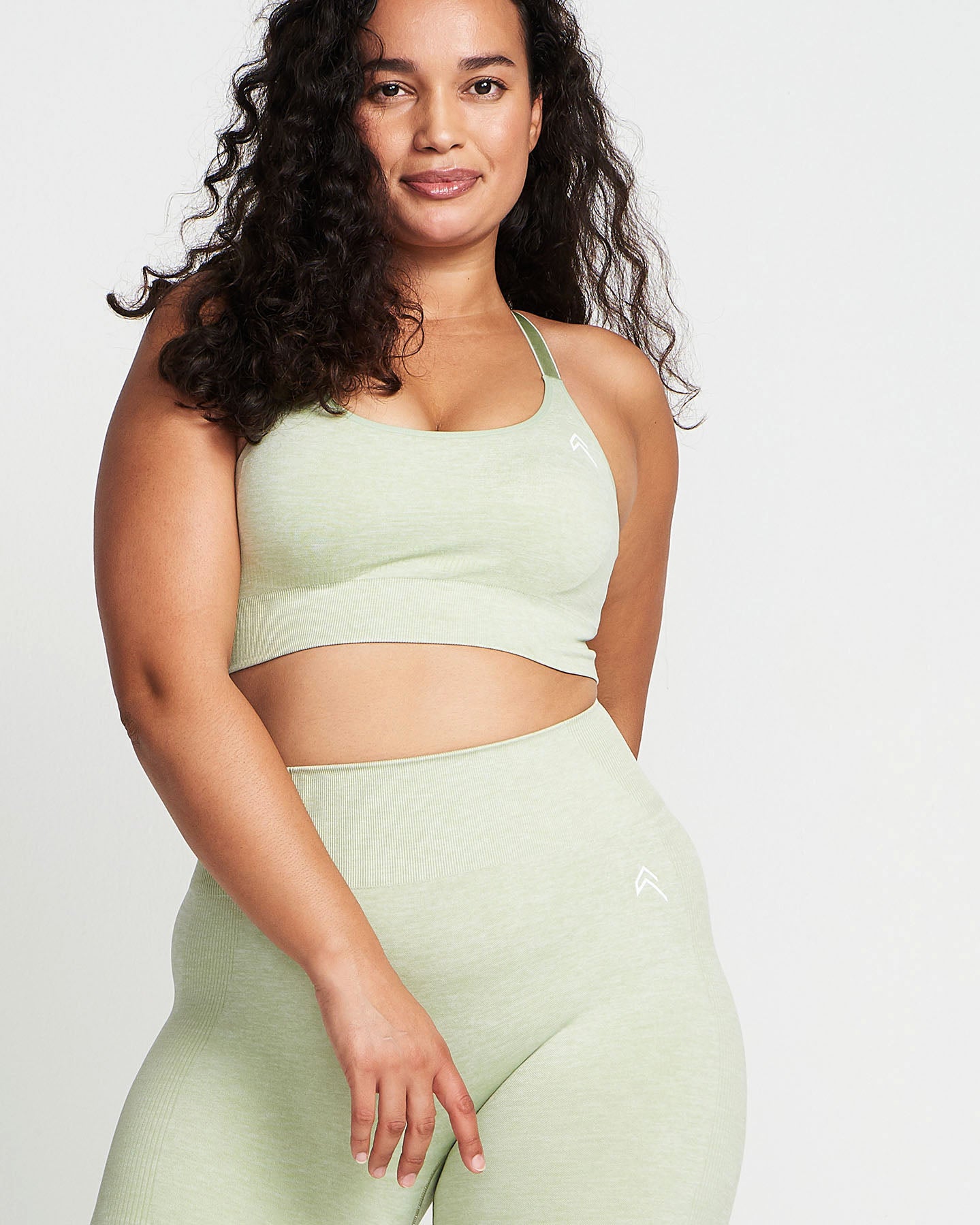 Classic Seamless Sports Bra | Pistacchio Marl