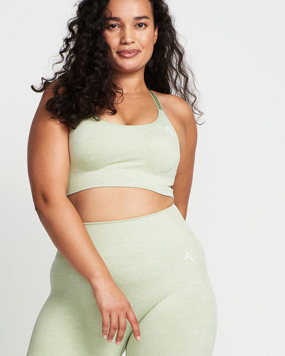 Classic Seamless Sports Bra | Pistacchio Marl