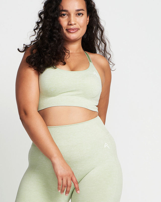 Classic Seamless Sports Bra | Pistacchio Marl