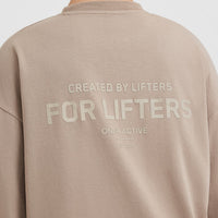 Classic Lifters Graphic Oversized Lightweight Long Sleeve Top | Sandstone