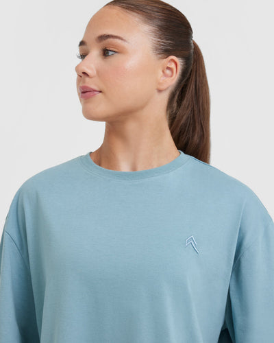 Classic Oversized Lightweight T-Shirt | Steel Blue