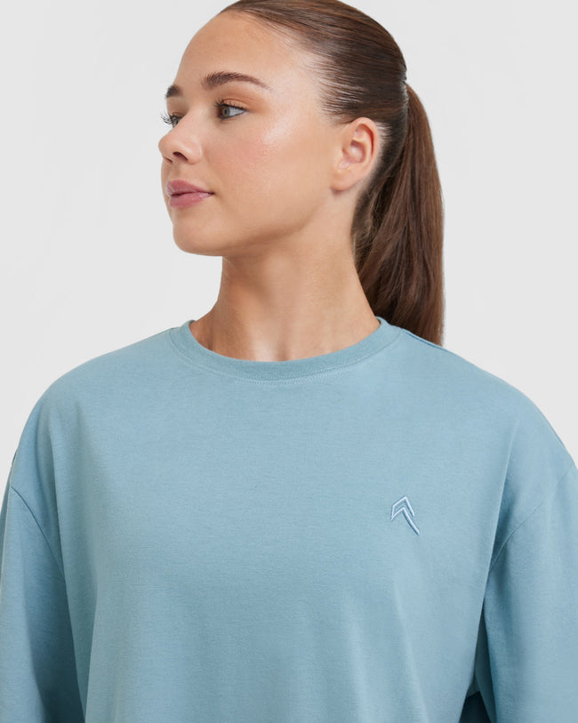 Classic Oversized Lightweight T-Shirt | Steel Blue