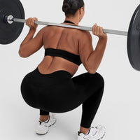 Classic Seamless 2.0 Halter Neck Bralette | Black Marl