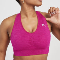 Classic Seamless 2.0 V-Neck Bralette | Fuchsia Marl