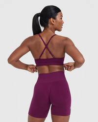 Effortless Strappy Bralette with White Logo | Ripe Fig