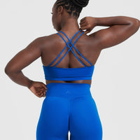 Everyday Cross Over Bralette | Cobalt