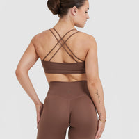 Everyday Cross Over Bralette | Chestnut