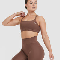 Everyday Cross Over Bralette | Chestnut