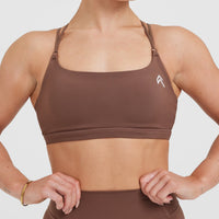 Everyday Cross Over Bralette | Chestnut