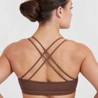 Everyday Cross Over Bralette | Chestnut