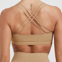 Everyday Cross Over Bralette | Dune Brown