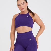 Effortless Seamless High Neck Bralette | Amethyst