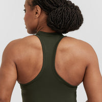 Go To Seamless Fitted High Neck Vest | Khaki